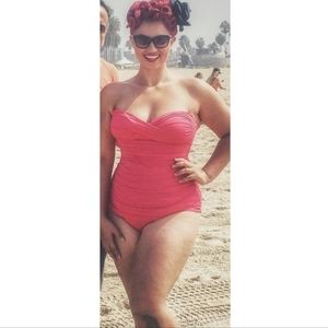 Carmen Marc Valvo Vintage style one piece swimsuit